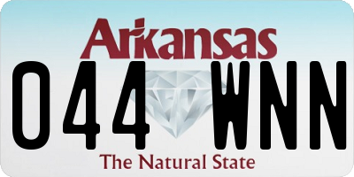 AR license plate 044WNN