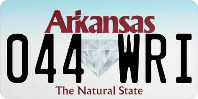 AR license plate 044WRI