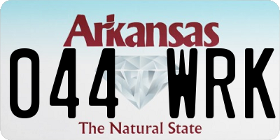 AR license plate 044WRK
