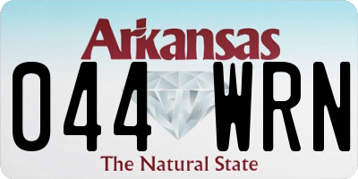 AR license plate 044WRN