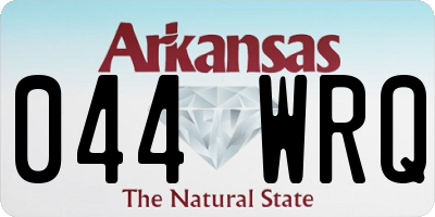 AR license plate 044WRQ