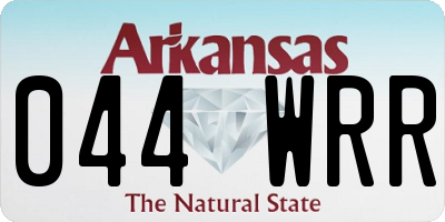 AR license plate 044WRR