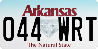 AR license plate 044WRT