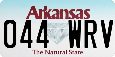 AR license plate 044WRV