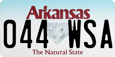 AR license plate 044WSA