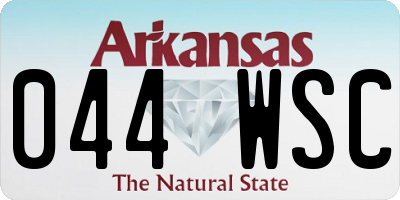 AR license plate 044WSC