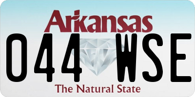 AR license plate 044WSE