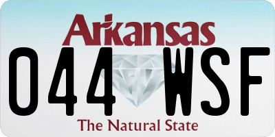 AR license plate 044WSF