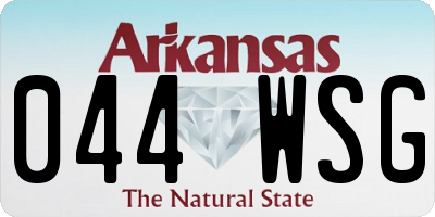 AR license plate 044WSG