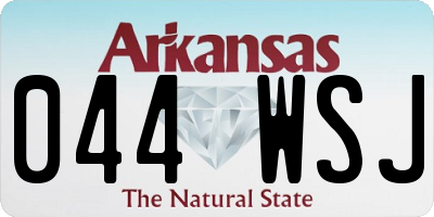 AR license plate 044WSJ