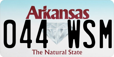 AR license plate 044WSM