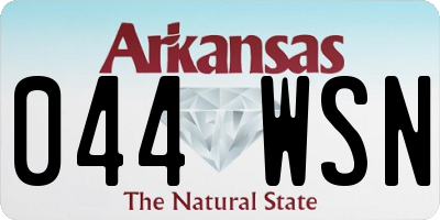 AR license plate 044WSN