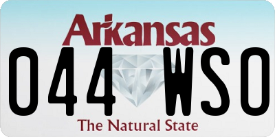 AR license plate 044WSO