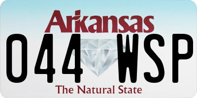 AR license plate 044WSP