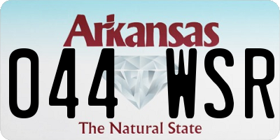 AR license plate 044WSR