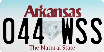 AR license plate 044WSS