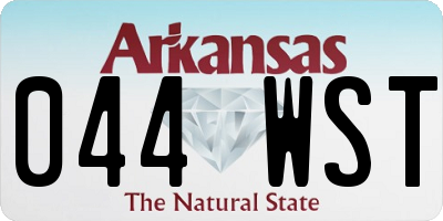 AR license plate 044WST