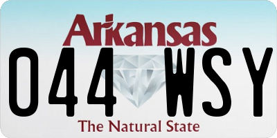 AR license plate 044WSY