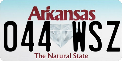 AR license plate 044WSZ