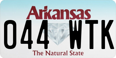AR license plate 044WTK