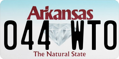 AR license plate 044WTO