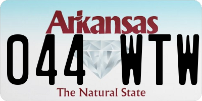 AR license plate 044WTW