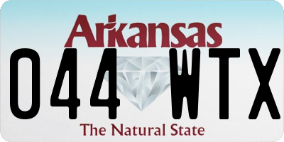 AR license plate 044WTX