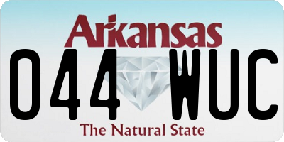AR license plate 044WUC