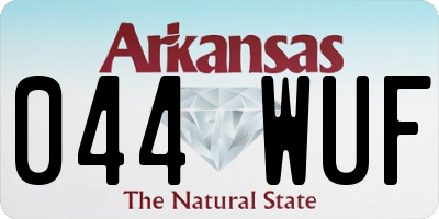 AR license plate 044WUF