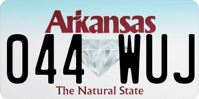 AR license plate 044WUJ