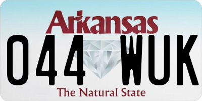 AR license plate 044WUK