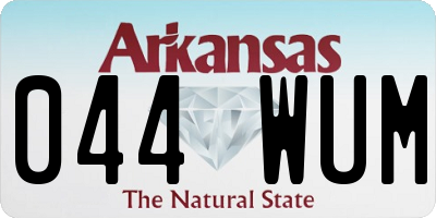 AR license plate 044WUM