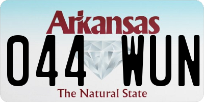 AR license plate 044WUN