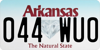 AR license plate 044WUO