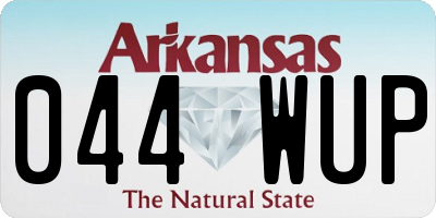 AR license plate 044WUP