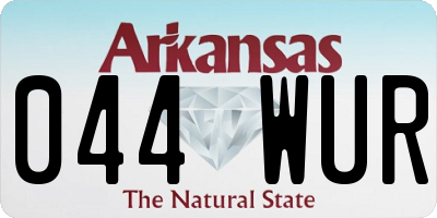 AR license plate 044WUR