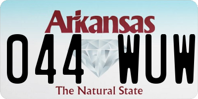 AR license plate 044WUW