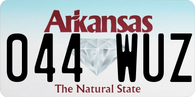 AR license plate 044WUZ