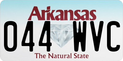 AR license plate 044WVC
