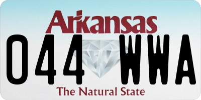 AR license plate 044WWA