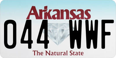 AR license plate 044WWF