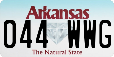 AR license plate 044WWG