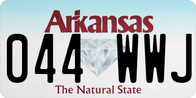 AR license plate 044WWJ