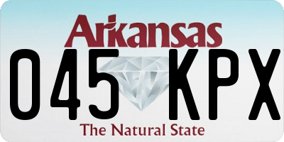 AR license plate 045KPX