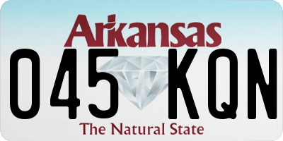 AR license plate 045KQN
