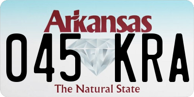 AR license plate 045KRA