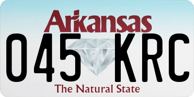 AR license plate 045KRC