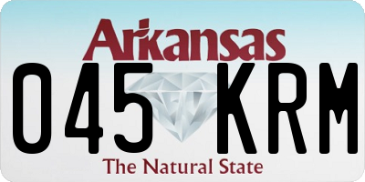 AR license plate 045KRM