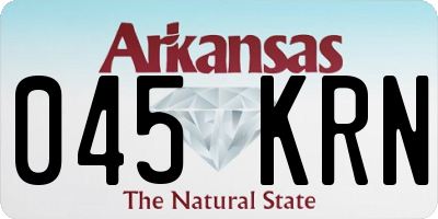AR license plate 045KRN