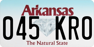 AR license plate 045KRO